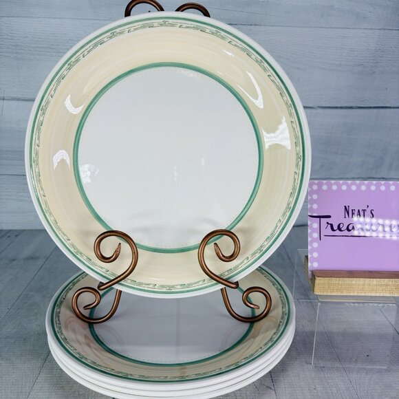 Nikko BLUEBERRY MARKET Countryside Purple Fruit Green Leaves Dinner Plates Set 4